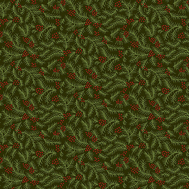 Henry Glass Winter Joy Fir Sprigs Green Fabric By The Yard - Flying  Bulldogs, Inc.