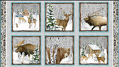 Henry Glass Snowy Woods 24" Scenic Block Panel Fabric By The Panel