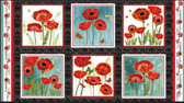 Studio E Poppy Days 24" Block Panel Cotton Fabric By The Panel