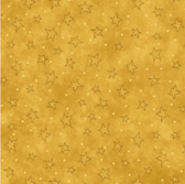 Henry Glass Starry Basics Stars Gold Cotton Fabric By The Yard