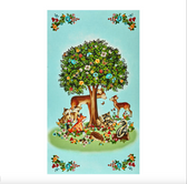 Henry Glass Peace In The Forest 24" Panel Lt Blue Cotton Fabric By The Panel