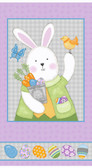 Studio E Color Happy Spring 24" Bunny Panel Multi Cotton Fabric By Panel