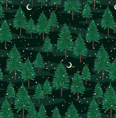 StudioE Beneath The Stars Forest Green Cotton Fabric By The Yard