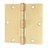 B1320 3" Square Corner Door Hinge Satin Brass