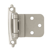 H0104AL-SN 3/8" Self Closing Inset Hinge Satin Nickel Pack of 2