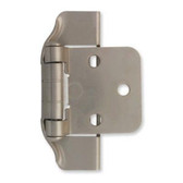 H01915C-SN Satin Nickel 1/2" Overlay Semi Wrap Hinge 2 Pack