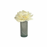 Empty vintage style grey textured bottle for reed diffusers, posies and decoration show with Rose Sola Flower