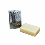 Heaven Scent Winter Nights 100g Natural Soap pictured with a beautifully illustrated with a sitting hare in woodland.