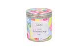 Heaven Scent's limited edition Mother's Day candle with a floral label stating, 'Mum You're Blooming Lovely',