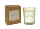 Black Pomegranate 9cl votive artisan candle: natural, vegan, plant based & soy wax, no parabens, in recycled gift box