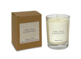 Lime, Basil & Mandarin 9cl votive artisan candle: natural, vegan, plant based & soy wax, no parabens, in recycled gift box