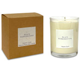 Black Pomegranate 20cl scented artisan candle: natural, vegan, plant based & soy wax, no parabens, in a recycled gift boxv