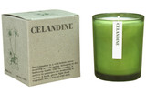 Our 20cl natural soy wax candle features a fresh, green Celandine aroma with mint, eucalyptus and tomato leaf. It's vegan, paraben-free and poured in green glass. Perfect for gifting!