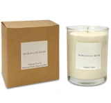Moroccan Rose 20cl scented artisan candle: natural, vegan, plant based & soy wax, no parabens, in a recycled gift box