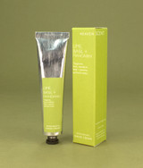 Heaven Scent Lime, Basil & Mandarin vegan cocoa and shea butter 60ml hand cream in a tube and matching lime green branded box.