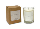 Moroccan Rose 9cl votive artisan candle: natural, vegan, plant based & soy wax, no parabens, in recycled gift box