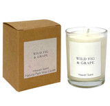 Wild Fig & Grape 9cl votive artisan candle: natural, vegan, plant based & soy wax, no parabens, in recycled gift box