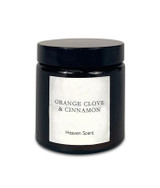 Orange, Clove & Cinnamon 120ml brown pharmacy jar artisan candle; natural, vegan, plant based & soy wax, no parabens