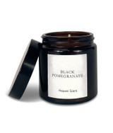 Black Pomegranate 120ml brown pharmacy jar artisan candle; natural, vegan, plant based & soy wax, no parabens