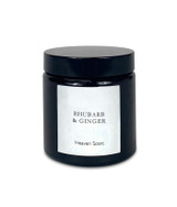 Rhubarb & Ginger 120ml brown pharmacy jar artisan candle; natural, vegan, plant based & soy wax, no parabens