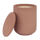 Moroccan Rose 280g scented artisan candle in a lidded ceramic pot. Made with natural, vegan, plant based & soy wax, no parabens, in a colour-matched gift box
