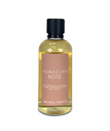 Moroccan Rose 100ml scented artisan reed diffuser refill. Made with natural, alcohol plant-based reed liquid with no parabens, in a colour-matched gift box