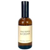Pink Pepper & Cedar 100ml scented artisan room spray. Made with no parabens.
