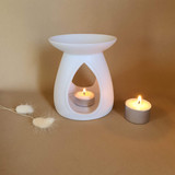 Ceramic Burner for Wax Melts and essential oils. Place your aroma in the well and light a tealight beneath to fill your room with beautiful smells