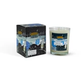 9cl Nutmeg & Cinnamon Winter votive artisan candle: natural, vegan, plant based & soy wax, no parabens, in seasonal Christmas illustrated gift box with owl, snow & cottage