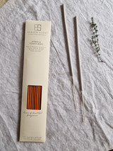 Beautiful hand-dipped incense sticks, infused with the aromas of amber and tonka bean