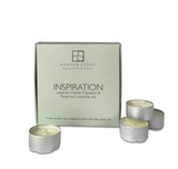 Inspiration gift box of 9 aluminium tealights made of natural, vegan, plant-based rapeseed, coconut & soy wax blend, with no parabens