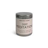 Deep Mediation Wellbeing artisan candle: natural, vegan, plant based & soy wax, no parabens blended with essential oils to calm and revitalise.