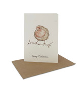 Heaven Scent, Sarah Pettitt Designs beautiful watercolour Robin Christmas Card.