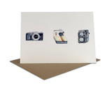 This cute A5 greetings card, beautifully illustrated with a trio of vintage cameras, is perfect to give for birthdays, Mother's day, Father's Day or as a special thank you. Illustrated by Sarah Pettitt