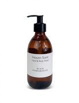 Heaven Scent's Black Pomegranate gently foaming wash is perfect for use in the shower, bath and as a handwash by the sink.