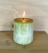 Heaven Scent marble pillar plant wax candles scented with Sweet Pea & Mint