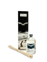 Wild Woods scented Christmas reed diffuser in a gift box illustrated with a robin and deer in a snowy country scene.