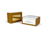 Black Pomegranate luxury organic soap bar by Heaven Scent wrapped in recyclable FSC certified card packaging