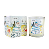 SEafarer 20cl artisan candle is made from a natural, vegan, plant-based & soy wax, with no parabens. Scented with floral and ozone tones in a gift box illustrated with a traditional fisherman.