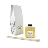 Heaven Scent Lemon & Sweet Amber 170ml Bougie artisan reed diffuser. Made with alcohol-free plant-based reed liquid with no parabens, in a beautifully illustrated gift box.