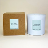 Lime, Basil & Mandarin JUMBO 3-wick white matt Candle by Heaven Scent