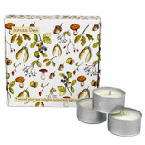 Heaven Scent Autumn Days illustrated box of 9 natural, vegan, plant based & soy wax hand poured tealights made in the UK