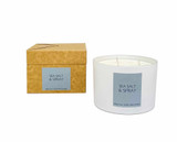 Sea Salt & Spray 12x8cm Jumbo White Matt Glass 3-wick Candle by Heaven Scent. Hand-poured in the UK with natural soy-based wax Sea Salt & Spray 12x8cm Jumbo White Matt Glass 3-wick Candle by Heaven Scent. Hand-poured in the UK with natural soy-based wax