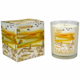 Pumpkin Spice 20cl artisan candle is made from a natural, vegan, plant based & soy wax, with no parabens. Scented with pumpkin spice, in a gift box illustrated with jumping hares at sunset.