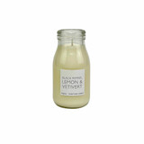 200ml Retro Glass Milk Bottle Candle, Black Pepper, Lemon & Vetivert, hand poured in the UK with vegan, plant-based wax