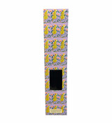 Heaven Scent Black Pomegranate incense stick packet with a jungle leopard and floral pattern on a lavender background. Shows 10 black sticks inside. Heaven Scent Black Pomegranate incense stick packet with a jungle leopard and floral pattern on a lavender background. Shows 10 black sticks inside.