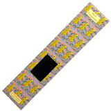 Heaven Scent Black Pomegranate incense stick packet with a jungle leopard and floral pattern on a lavender background. Shows 10 black sticks inside.