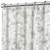 84 Inch Extra Long Shower Curtain Gray Splatter Print Fabric, 100% Cotton 72" x 84"
