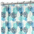 84 Inch Extra Long Fabric Shower Curtain Turquoise Blue, 100% Cotton 72" x 84"
