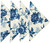Blue Floral Cloth Napkins, Set of 4